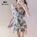 Elegant Floral One-Piece Swimsuit – Modest Halter Neck Swimsuit With Skirted Design (S/M/L/XL/OS)_ecoleips.com