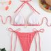 Verve 2024 Fashion Sexy Two Piece Vacation Women's Printed Tie Bikini Set_ecoleips.com