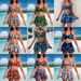 Tropical Floral Print Halter Neck Bikini Set Backless Mesh Skirt And Pants Two Piece Sexy Vacation Style for Women_ecoleips.com