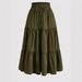 Aria Basics Aria Basics Independent Site European And American Cross-border Foreign Trade Bohemian A-line Flowing Layered Cake Skirt_ecoleips.com
