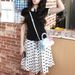 Stunning Early Summer Outfit: Korean-style College-inspired Polka Dot Lace Short-sleeve T-shirt For Women With A Unique_ecoleips.com