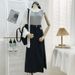 Women's High-Waisted Denim Midi Skirt Slimming A-Line Side Slit Irregular Bodycon Mid-Length Trendy Summer Skirt_ecoleips.com
