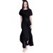 Elegant High-Waisted Maxi Dress – Timeless Black Dress For Women (S-Xxl, Fall/Winter Essential, Stretch Polyester)_ecoleips.com
