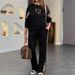Women's Plus Size Fashion Leopard Print Hoodie With Relaxed Fit Drawstring Waist Pocket Pants Two Piece Set_ecoleips.com