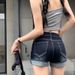 Plus-size American-style Sexy Denim Women, Summer High-waisted Slimming Versatile Stretchy Shorts With Rolled Edges For_ecoleips.com