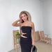 Women Sexy Pure Desire Vacation Style Hollow Out Slimming Tube Top Hip Wrap Dress Women's Summer Hollow Out Bodycon Vacation Dress_ecoleips.com