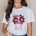 European And American Cross-border Foreign Trade Wholesale Clothing, Floral Perfume Bottle Print, Round Neck, Plus Size,_ecoleips.com