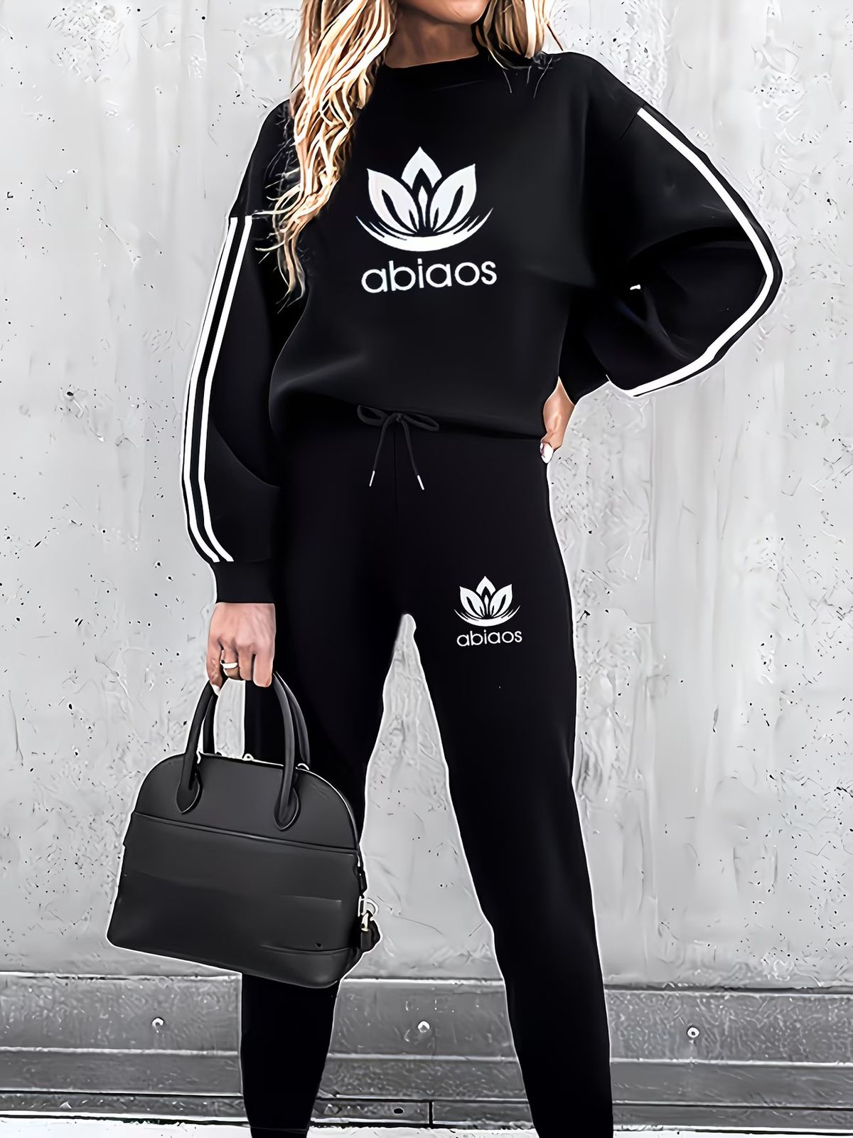 Women's Clothing Women's Thickened Hooded Sweatpants Autumn Winter Fashion Casual Print Suit Elegant Vacation_ecoleips.com