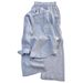 Effortless Blue Shirt & Wide-Leg Pants Set - Minimalist Office Wear For Women - Relaxed Fit Business Casual Outfit_ecoleips.com