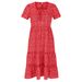 In Tock: New European American Tyle, Popular On AliExpre, Wih, And Amazon, Quare-neck Puff-leeve Floral Long_ecoleips.com