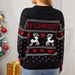 Women's Knit Sweater Fall Christmas Deer Pattern Loose Fit Round Neck Long Sleeve Pullover Top_ecoleips.com