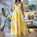 Women's Clothing Flower Beach Dress Printed Sling Mid Length Dress_ecoleips.com