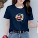 Women's Casual Short Sleeve T-Shirt - 100% Cotton Oversized Fit, Trendy Letter Print, Breathable & Comfortable Summer Top (Multiple Colors & Sizes)_ecoleips.com