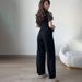 Women's Clothing Spring New Solid Color Short Sleeve V Neck Zipper Slim Jumpsuit_ecoleips.com