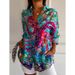 2025 New Women's Summer Trendy Long Sleeve Floral Print 3 Shirt_ecoleips.com