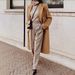 2024 Autumn Winter New Foreign Trade Women's Long Sleeve Turn-Down Collar Solid Color Double-Breasted Slim Coat_ecoleips.com