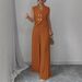 Women's Sleeveless Vest & Pleated Wide-Leg Pants Set – 90% Polyester Stretch Lounge-to-Street Outfit_ecoleips.com