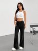 K New Flared Pants High Waisted Straight Leg Casual Micro Flared Women's Pants With Pockets And Wide Legs_ecoleips.com