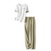 Women's Clothing Tops Casual Suits For Women Summer New Sports Short Sleeved T Shirt Tops Straight Pants Two Piece Suit_ecoleips.com