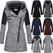 Foreign Trade Hot-Selling European And American New Style Diagonal Zipper Hooded Thickened Warm Woolen Mid-Length_ecoleips.com