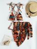 Verve 2024 New Printed Tie Mesh Bikini Sexy Three-Piece Swimsuit For Women_ecoleips.com