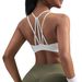 's Best-selling European Size Fixed Chest Pad Sports Bra With Beautiful Back And Thin Straps, Shockproof Yoga Tank_ecoleips.com