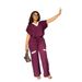 Women's Clothing Summer Two-Piece Set Solid Color T-Shirt And Straight Pants Casual Sports Suit With Short Sleeves_ecoleips.com