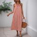 Summer Sweet And Elegant Striped Dress With Butterfly Knot And Loose Fit_ecoleips.com