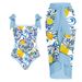 Plus Size Swimdress With Sarong Wrap – Floral Print One-Piece & Chiffon Cover-Up (2XL-4XL)_ecoleips.com
