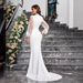 Women's Clothing fashion solid color perspective mesh splicing sexy fishtail skirt dress _ecoleips.com