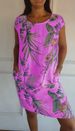 Women's Clothing Round Neck Loose Short Sleeve Printed Pocket Dress_ecoleips.com