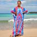 Bohemian Rayon Beach Cover-Up – 39 Vibrant Prints (Tie-Dye, Geometric & Floral) – Lightweight Kimono Dress For Pool, Festival & Vacation_ecoleips.com