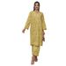 Verve ZTY-121 Muslim 2025 Spring/Summer New Saudi Casual V-neck Printed Long Sleeve Two-piece Set_ecoleips.com