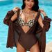 Deep V Bikini Set For Women – Sexy Two-Piece Swimwear, Adjustable Ties & Removable Padding, Quick-Dry Polyester Blend_ecoleips.com