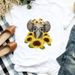 European American Cross-border Foreign Trade Women's Clothing Animal, Floral, And Plant Print Round-neck Short-sleeve_ecoleips.com
