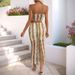 2025 Summer New Colorful Striped Tube Top Dress Slim Sexy Hot Girl Two-Piece Set For Women_ecoleips.com