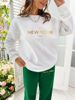 Women's Casual Sportswear Set Letter Print Crew Neck Sweatshirt Loose Fit Two Piece Outfit For Autumn Winter A24 Print_ecoleips.com