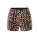 Women's Clothing Sequined Christmas New Leopard Print Stretch Hot Pants Elastic Waist Casual Shorts_ecoleips.com