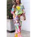 Europe And The United States New Temperament Commuter Long Sleeve Loose Shirt High Waist Wide Leg Pants Women's Suit_ecoleips.com