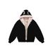 Seat Mountain Carving Fleece Jacket Autumn And Winter Tooling Jacket Cotton Clothes_ecoleips.com