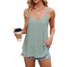 Women's Clothing New Solid Color Round Neck Ladies Bottom Camisole Top_ecoleips.com