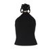 Women's French Style Adjustable Buckle Strapless Vest Top Backless Solid Color Fashionable Sexy Tank Summer New Arrival_ecoleips.com