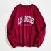 Vintage American Letter Print Fleece Pullover Sweatshirt – Unisex Relaxed Fit, Soft Brushed Lining, Retro Streetwear (S-XXXL)_ecoleips.com