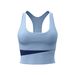 Juyitang Women's Color Block Sports Bra High Strength Push-Up Fitness Vest Shockproof For Running Yoga_ecoleips.com