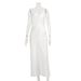 Women's Clothing Swing Collar Dress Hot High Slit Backless Suspender Dress_ecoleips.com