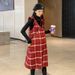 Maternity Spring New Korean Style Casual Fashion Internet Celebrity Knitted Sweater With Skirt_ecoleips.com
