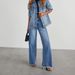 Women's Clothing Loose Wide Leg Side Seam Stitching Frayed Hem Jeans For Women 32150_ecoleips.com