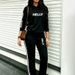 Elegant Long Sleeve Long Legged Suit for Women with Letter Print European And American Style Cross Border Best Selling Perfect for Autumn And Winter_ecoleips.com