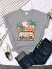 Let's Get Away Vacation Pattern Female T-shirts Fashion Mult_ecoleips.com