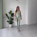 Women's Elegant Solid Color V-Neck Sleeveless Vest High Waisted Wide Leg Pants Suit_ecoleips.com